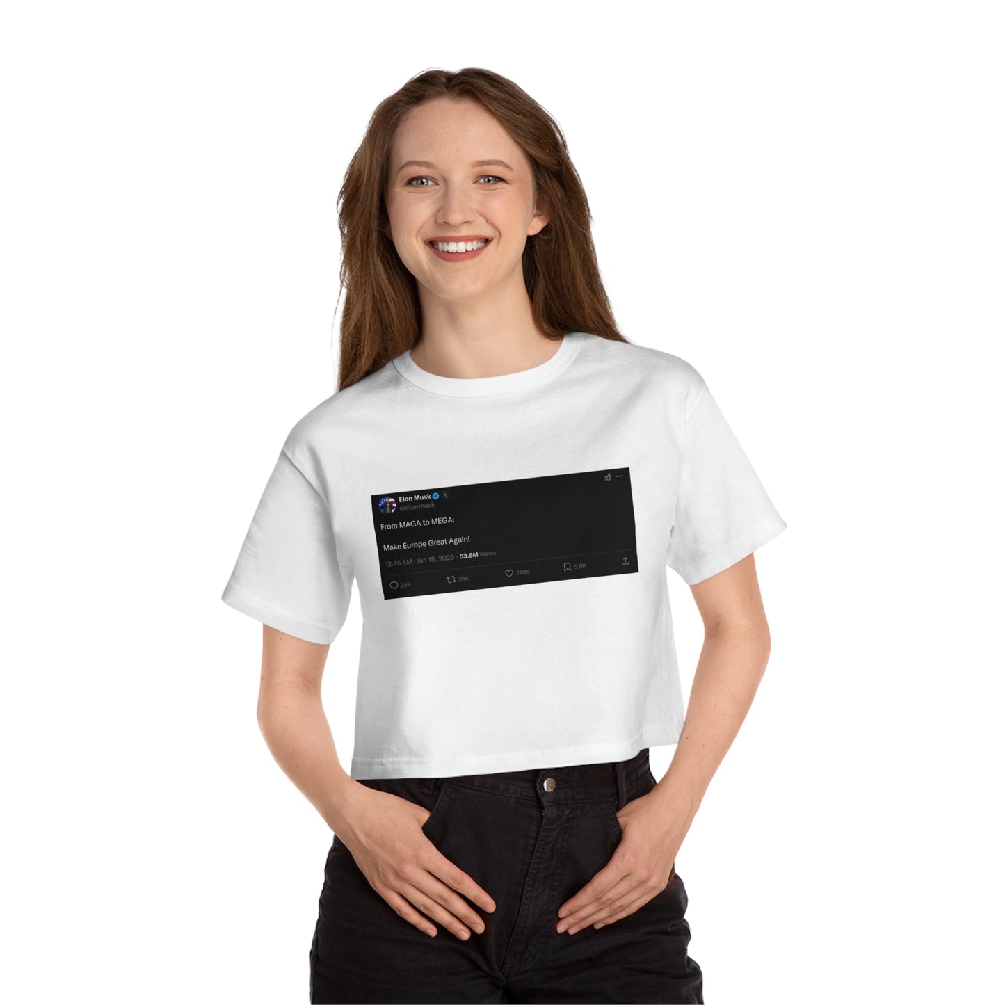 "Make Europe Great" Women's Heritage Cropped T-Shirt