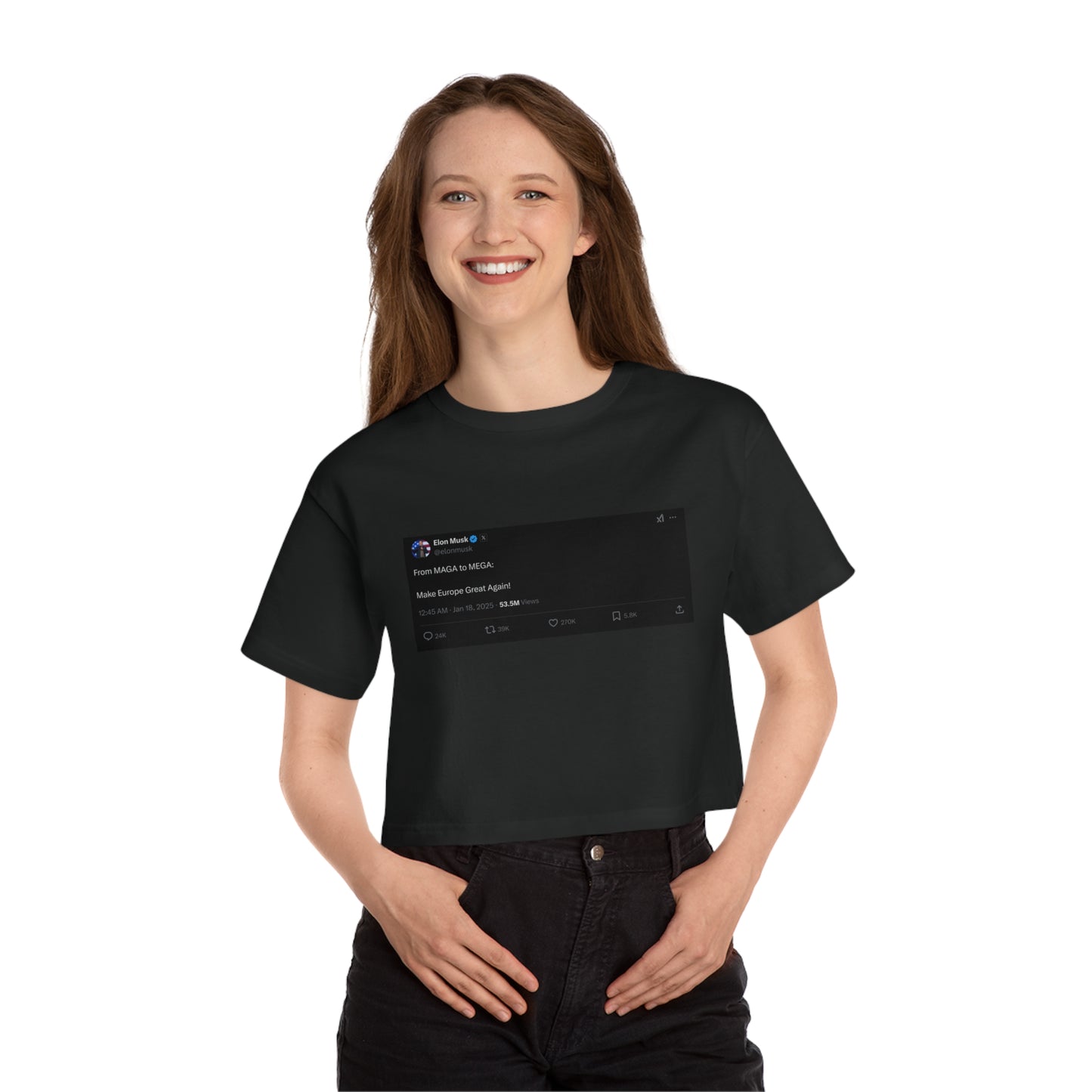 "Make Europe Great" Women's Heritage Cropped T-Shirt